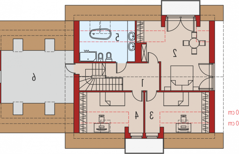 Projekt domu wielorodzinnego Amaranta G2 Leca® DOM - poddasze