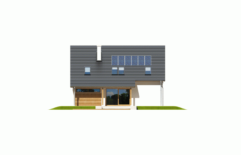 Projekt domu jednorodzinnego Alba G1 MULTI-COMFORT - elewacja 3