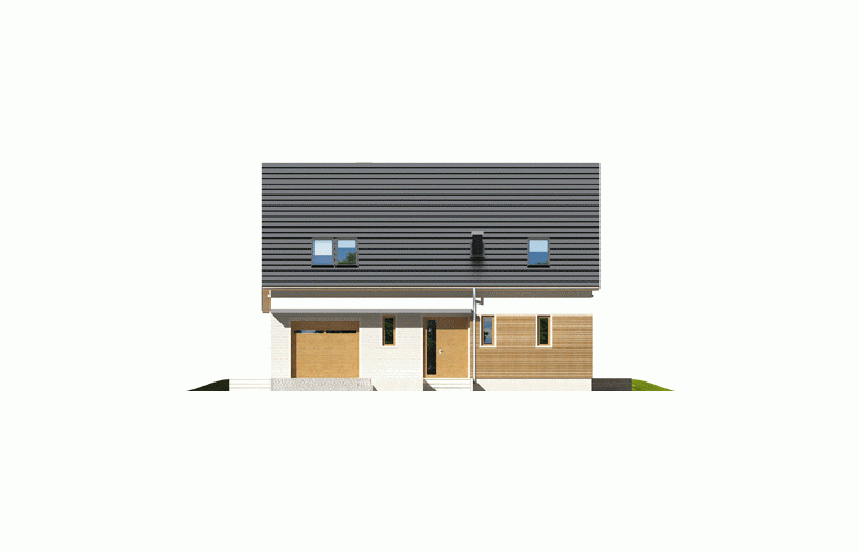 Projekt domu jednorodzinnego Alba G1 MULTI-COMFORT - elewacja 1