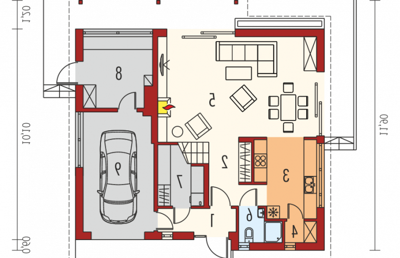 Projekt domu jednorodzinnego Alba G1 MULTI-COMFORT - parter