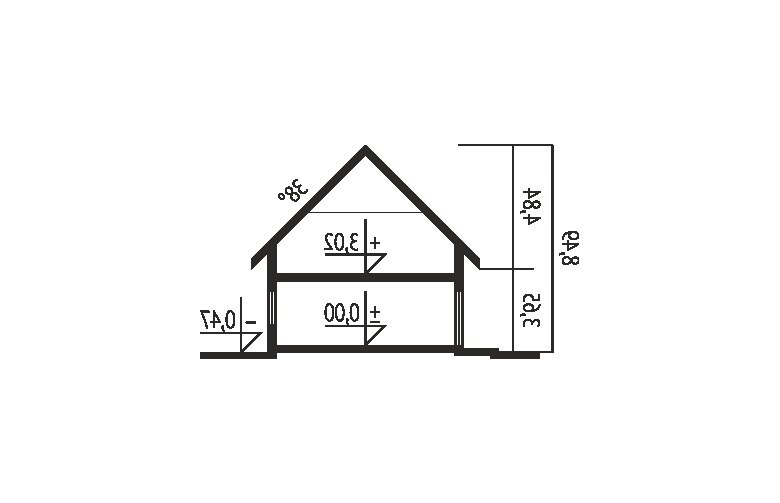 Projekt domu jednorodzinnego Alba G1 MULTI-COMFORT - przekrój 1