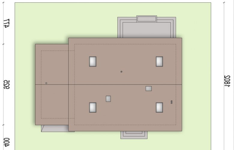 Projekt domu jednorodzinnego Irys G1 - Usytuowanie - wersja lustrzana