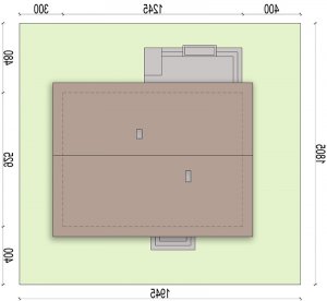 Usytuowanie budynku Pistacja w wersji lustrzanej