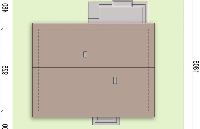 Projekt domu parterowego Pistacja - Usytuowanie - wersja lustrzana