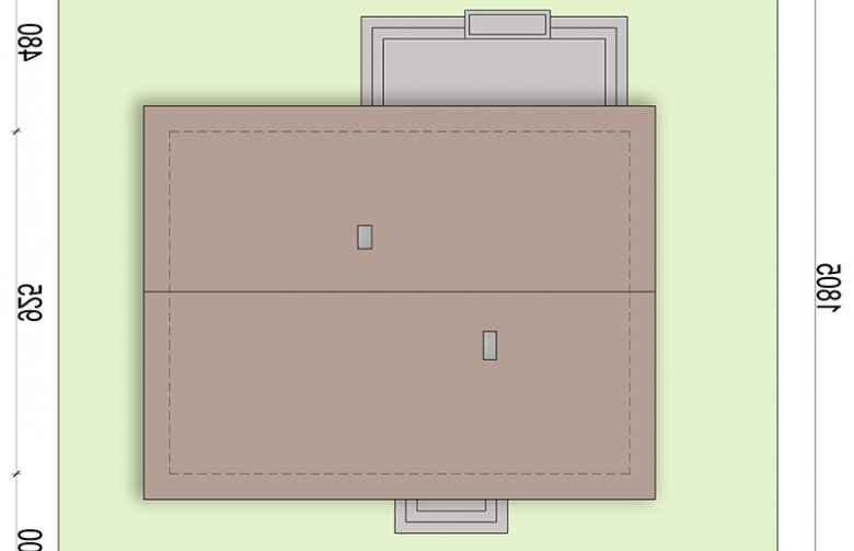 Projekt domu parterowego Pistacja 2 - Usytuowanie - wersja lustrzana