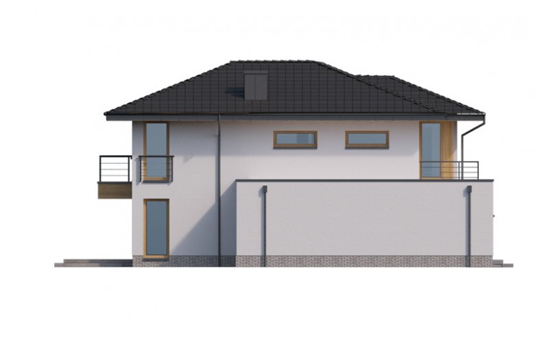 Projekt domu piętrowego Klara PS - elewacja 2