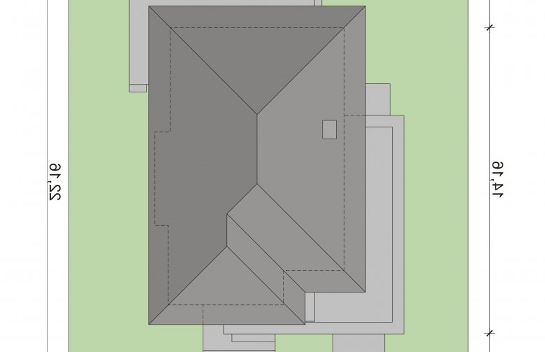 Projekt domu piętrowego Klara PS - Usytuowanie - wersja lustrzana