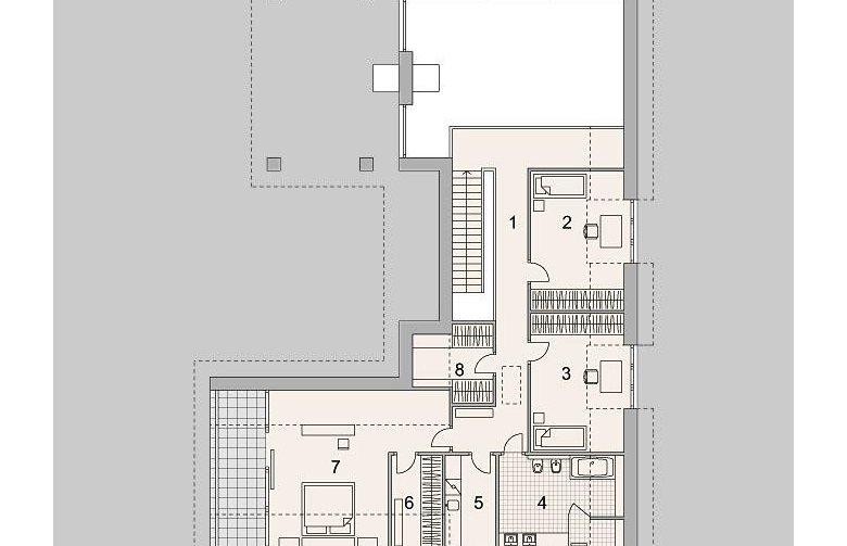 Projekt domu wielorodzinnego LK&1165 - poddasze