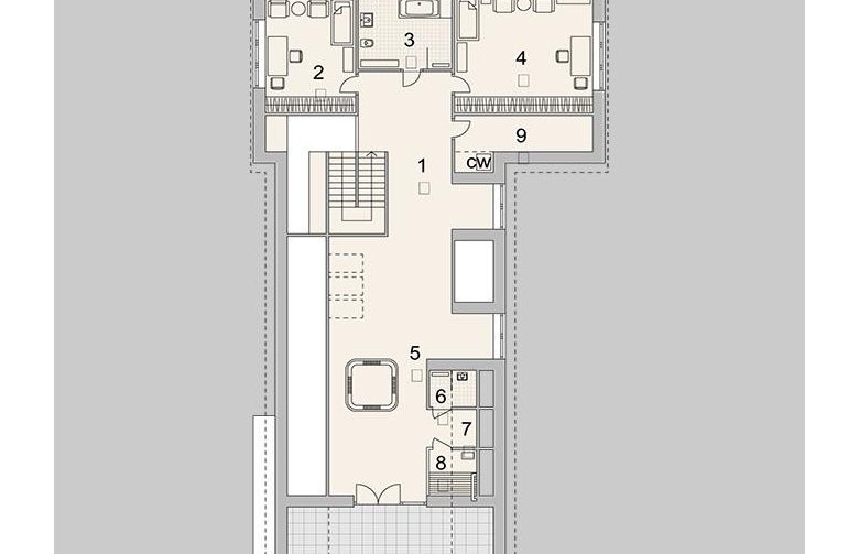 Projekt domu wielorodzinnego LK&1161 - poddasze