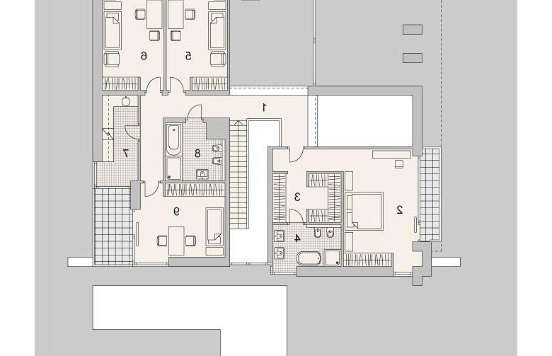 Projekt domu szkieletowego LK&1164 - piętro