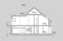 Projekt domu z poddaszem LK&1158 - przekrój 1