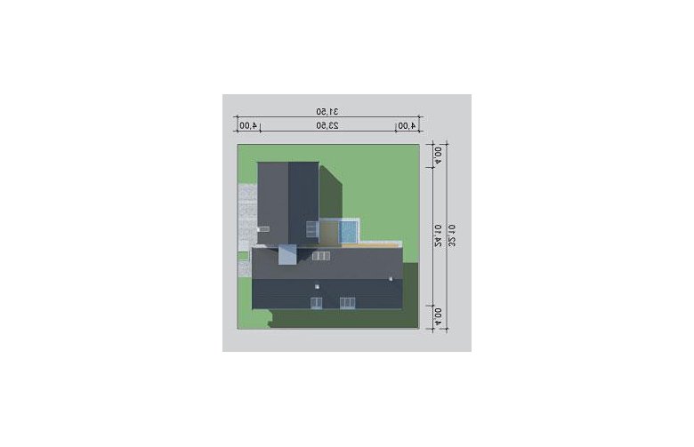 Projekt domu z poddaszem LK&1162 - Usytuowanie - wersja lustrzana