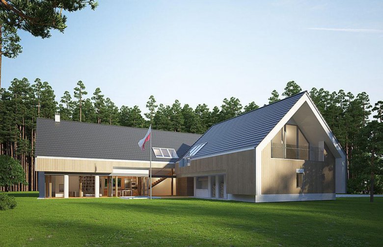 Projekt domu z poddaszem LK&1162