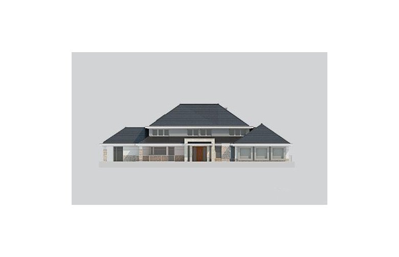 Projekt domu nowoczesnego LK&1155 - elewacja 4
