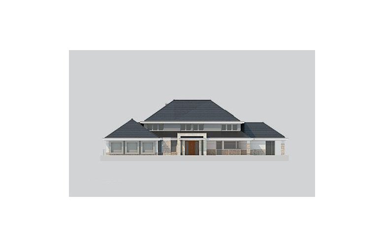 Projekt domu nowoczesnego LK&1155 - elewacja 4