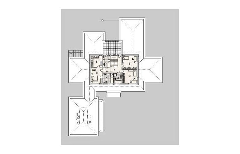 Projekt domu nowoczesnego LK&1155 - poddasze