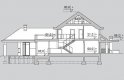 Projekt domu nowoczesnego LK&1155 - przekrój 1