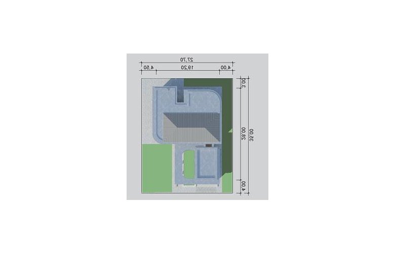 Projekt domu z poddaszem LK&1148 - Usytuowanie - wersja lustrzana