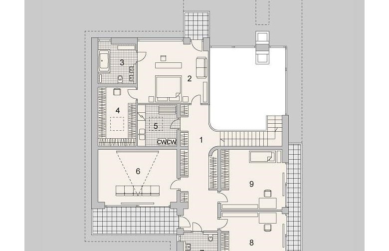 Projekt domu z poddaszem LK&1138 - piętro
