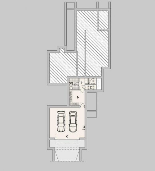 Rzut projektu LK&1150 - wersja lustrzana