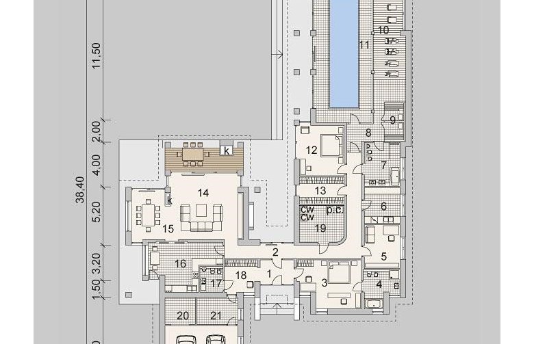 Projekt domu dwurodzinnego LK&1135 - 