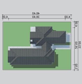 Usytuowanie budynku LK&1135 w wersji lustrzanej