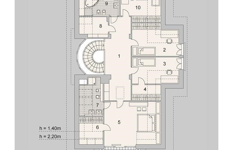 Projekt domu wielorodzinnego LK&1152 - poddasze