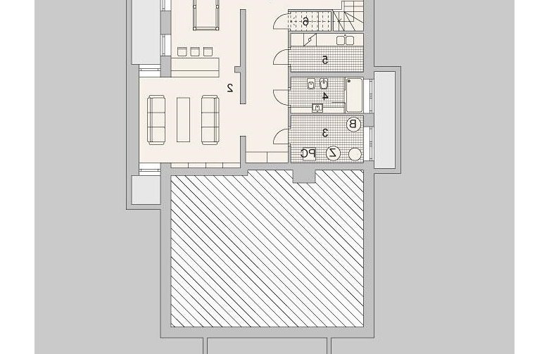 Projekt domu wielorodzinnego LK&1152 - piwnica