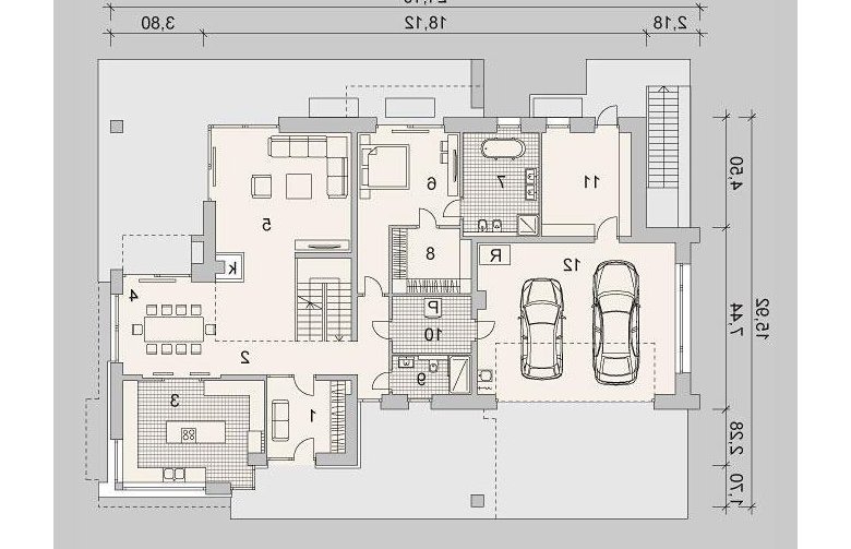 Projekt domu z poddaszem LK&1142 - 