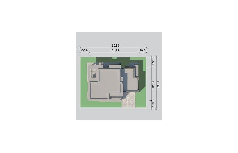 Projekt domu z poddaszem LK&1142 - Usytuowanie - wersja lustrzana