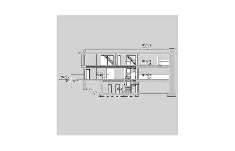 Projekt domu szkieletowego LK&1149 - przekrój 1