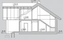 Projekt domu wielorodzinnego LK&1144 - przekrój 1