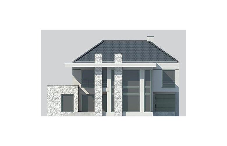 Projekt domu z poddaszem LK&1131 - elewacja 2