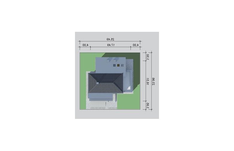 Projekt domu z poddaszem LK&1131 - Usytuowanie - wersja lustrzana