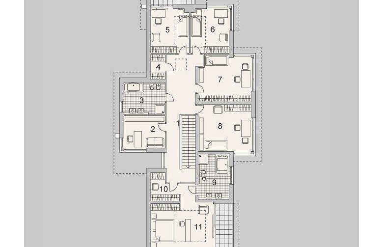 Projekt domu z poddaszem LK&1146 - 