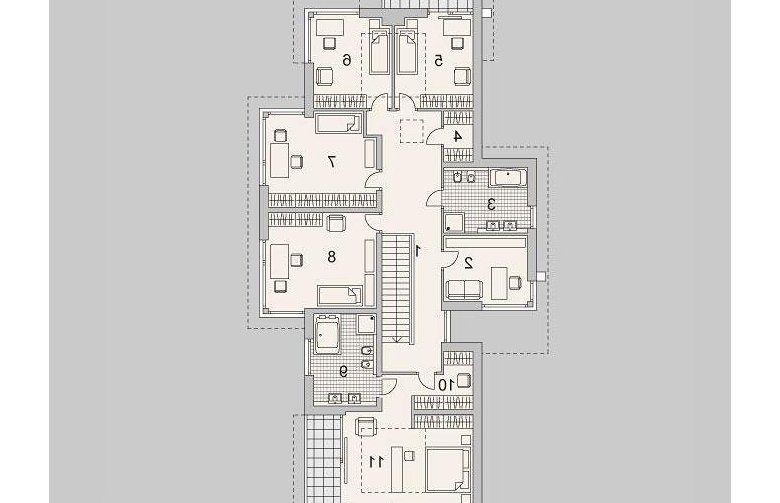 Projekt domu z poddaszem LK&1146 - 