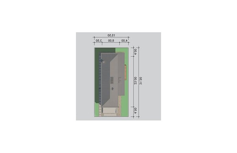 Projekt domu z poddaszem LK&1137 - Usytuowanie - wersja lustrzana