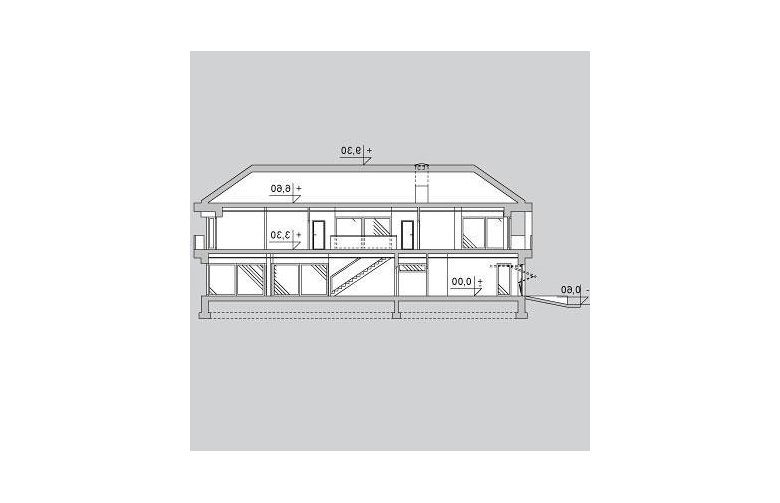Projekt domu z poddaszem LK&1137 - przekrój 1
