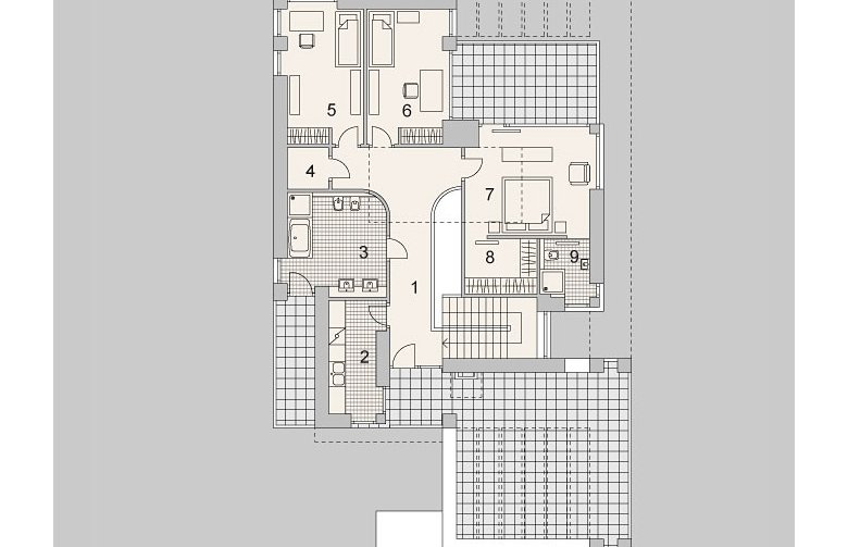 Projekt domu z poddaszem LK&1136 - piętro