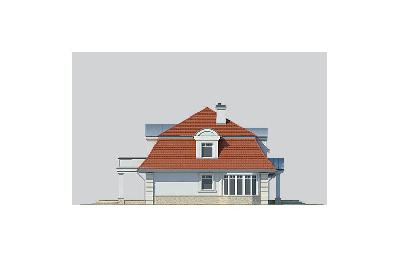 Projekt domu piętrowego LK&1132 - elewacja 3