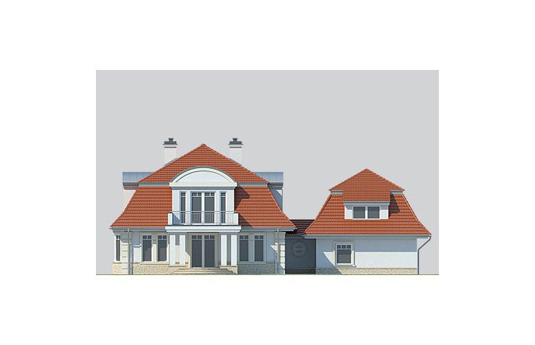 Projekt domu piętrowego LK&1132 - elewacja 2