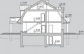 Projekt domu piętrowego LK&1132 - przekrój 1