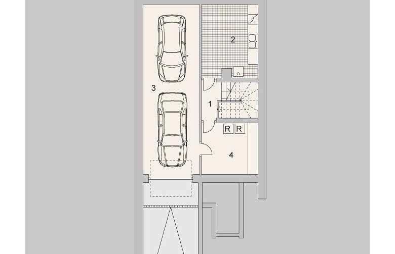 Projekt domu wielorodzinnego LK&1128 - piwnica