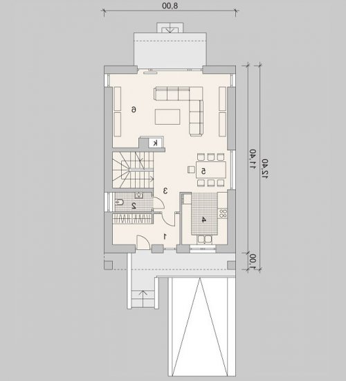 PARTER LK&1128 - wersja lustrzana