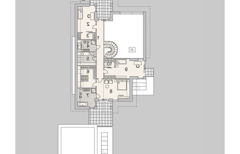 Projekt domu z poddaszem LK&1123 - piętro