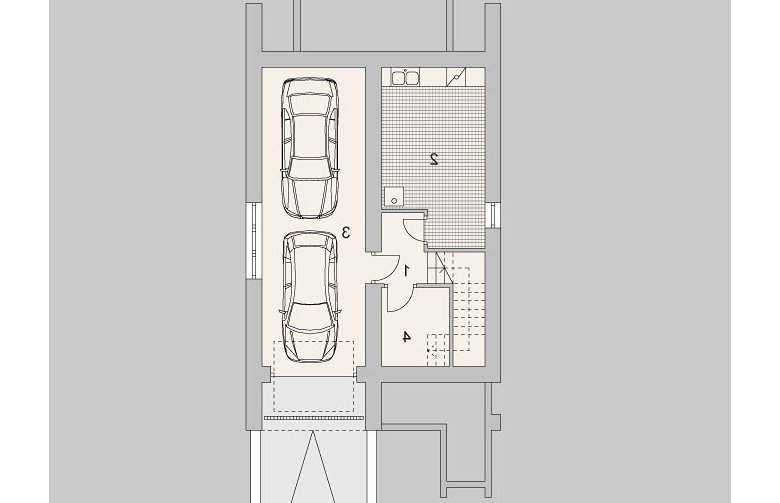 Projekt domu wielorodzinnego LK&1125 - piwnica