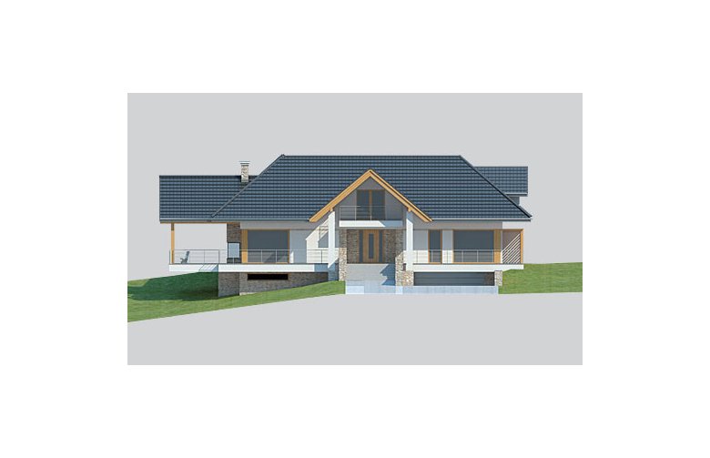 Projekt domu z poddaszem LK&1127 - elewacja 1