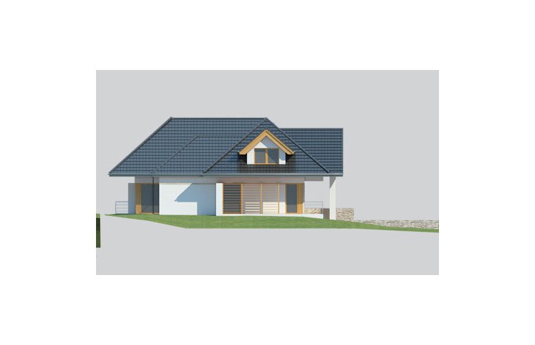 Projekt domu z poddaszem LK&1127 - elewacja 4