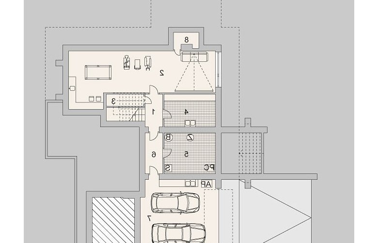 Projekt domu z poddaszem LK&1127 - piwnica