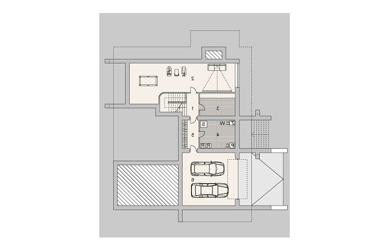 Projekt domu wielorodzinnego LK&1116 - piwnica